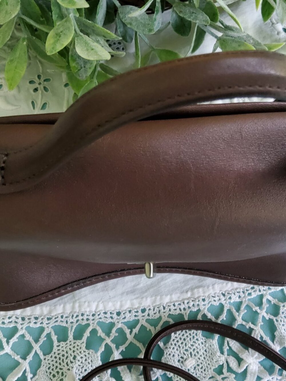 Vintage Coach Casino Crossbody in Mahogony with Nickel Hardware + Hangtag - Picture 8 of 11